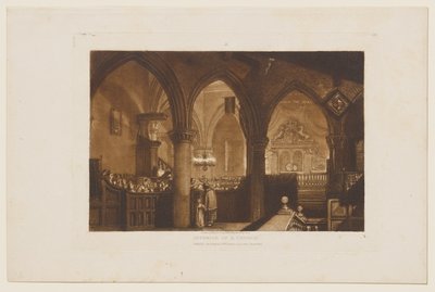 Interiør i en kirke af Joseph Mallord William Turner
