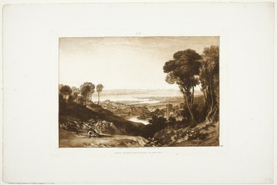 Junction of the Severn and Wye, fra Liber Studiorum, no. 28 af Joseph Mallord William Turner