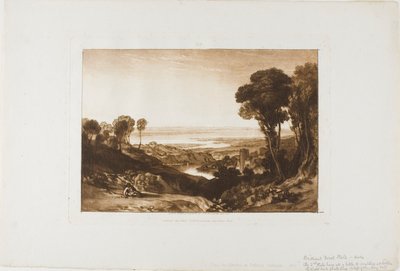 Junction of the Severn and Wye, plade 28 fra Liber Studiorum af Joseph Mallord William Turner