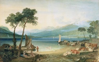 Genevesøen og Mont Blanc af Joseph Mallord William Turner