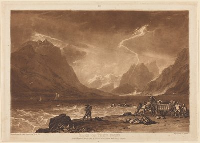 Thunersøen af Joseph Mallord William Turner