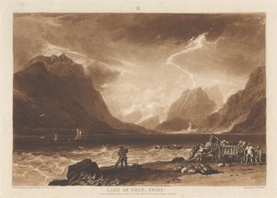 Thun-søen, Schweiz af Joseph Mallord William Turner