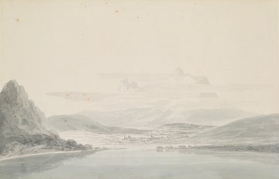 Landskab, efter John Robert Cozens (1752-99) (blyant og akvarel på papir) af Joseph Mallord William Turner