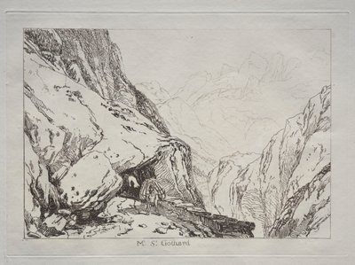 Studiebog: Mt. St. Gotthard af Joseph Mallord William Turner
