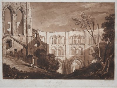Liber Studiorum: Rivals Abbey, Yorkshire af Joseph Mallord William Turner