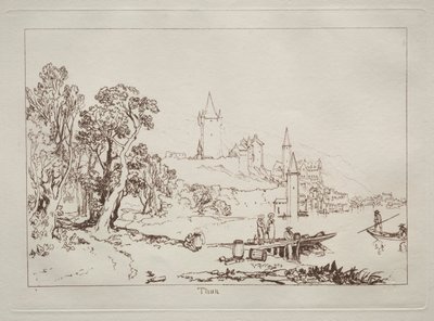 Liber Studiorum: Ville de Thun, Schweiz. af Joseph Mallord William Turner
