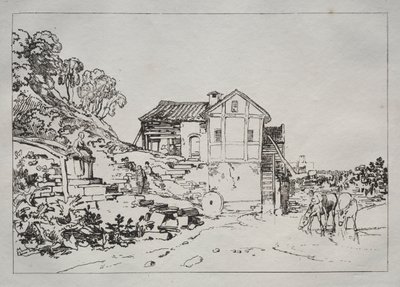 Studiebog: Vandmølle af Joseph Mallord William Turner