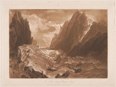 Mer de Glace, Chamonix-dalen, Savoyen af Joseph Mallord William Turner