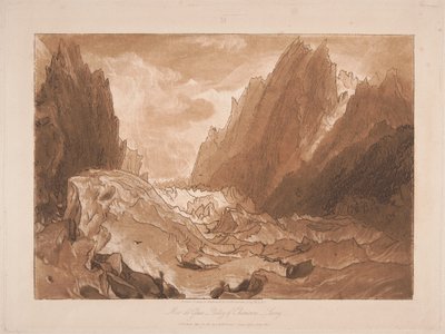 Mer de Glace, Chamonix-dalen, Savoyen af Joseph Mallord William Turner