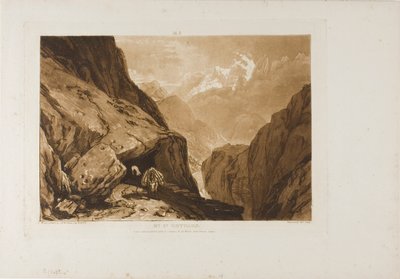Mount Saint Gothard, plade 9 fra Liber Studiorum af Joseph Mallord William Turner