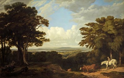 Newnham-on-Severn, Gloucestershire, fra Dean Hill af Joseph Mallord William Turner