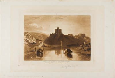 Norham Castle, plade 57 fra Studiebogen af Joseph Mallord William Turner