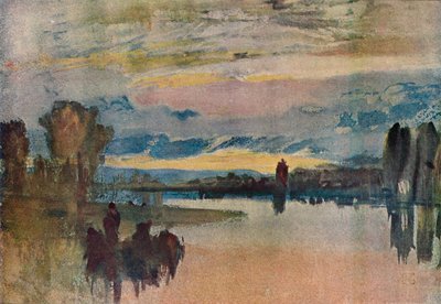 On the Lake at Petworth - Aften, 1909 af Joseph Mallord William Turner