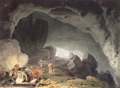 Peaks Hole, Derbyshire (farvegravering) af Joseph Mallord William Turner