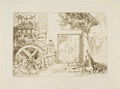 Pembury Mill, Kent, plade 12 fra Liber Studiorum af Joseph Mallord William Turner
