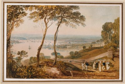 Plymouth Dock, fra nær Mount Edgecumbe af Joseph Mallord William Turner