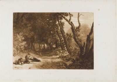 Procris og Cephalus, plade 41 fra Studiebogen af Joseph Mallord William Turner