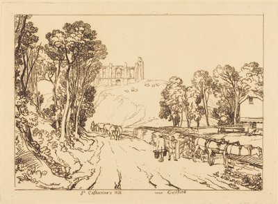 Sankt Catharines bakke nær Guildford af Joseph Mallord William Turner