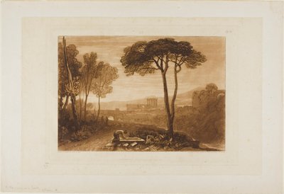 Scene i Campagna, plade 38 fra Studiebogen af Joseph Mallord William Turner