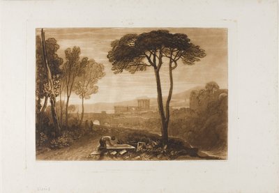 Scene in the Companions, plade 38 fra Studiebogen af Joseph Mallord William Turner