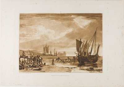 Scene på den franske kyst, plade 4 fra Liber Studiorum af Joseph Mallord William Turner