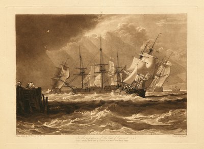 Skibe i en brise af Joseph Mallord William Turner