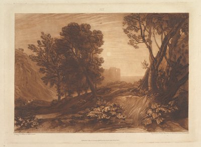 Solitude, eller The Reading Magdalen Liber Studiorum, del XI, tavle 53, 12. maj 1814. af Joseph Mallord William Turner