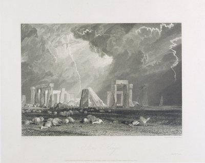Stonehenge, 1829 (ætsning og gravering) af Joseph Mallord William Turner