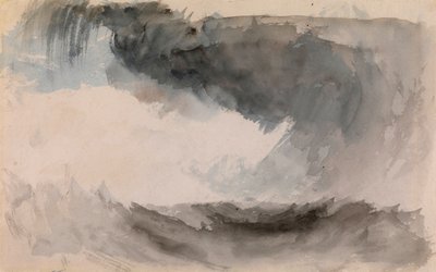 ""Tempete en mer"" (En storm på havet) Aquarelle af Joseph Mallord William Turner (1775-1851) Dim 18,4x29,3 cm Privat samling af Joseph Mallord William Turner