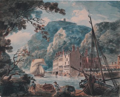 Avon Gorge i Bristol med Old Hot Wells House, ca. 1792 (grafit, akvarel, pen og brunt blæk) af Joseph Mallord William Turner