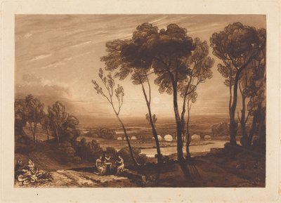 Broen i mellemgrunden af Joseph Mallord William Turner