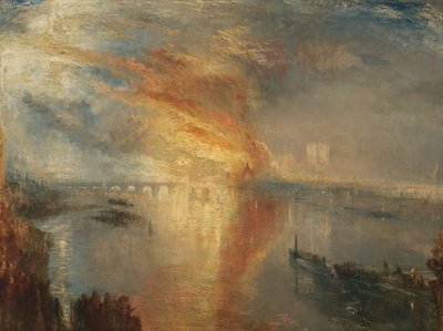 The Burning of the Houses of Lords and Commons, 16. oktober 1834, 1835 af Joseph Mallord William Turner