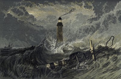 Eddystone Fyrtårn af Joseph Mallord William Turner