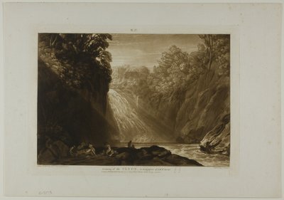 The Fall of the Clyde, tallerken 18 fra Liber Studiorum af Joseph Mallord William Turner