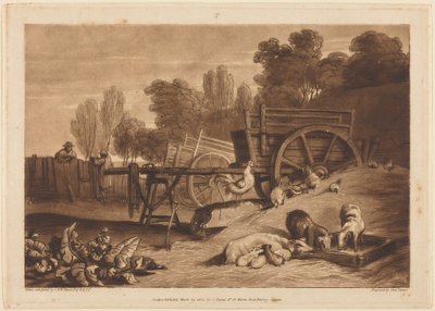 Bondegården med hanen af Joseph Mallord William Turner