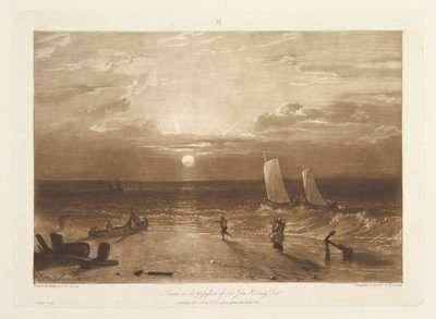 The Mildmay Sea-Piece Liber Studiorum, del VIII, plade 40, 11. februar 1812. af Joseph Mallord William Turner