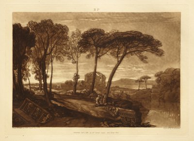 Minerva Medicas tempel af Joseph Mallord William Turner
