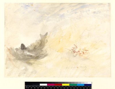 The Whaler, 1845 (wc over blyant på papir) af Joseph Mallord William Turner