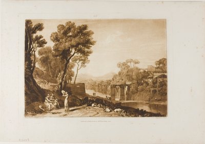 The Woman and Tambourine, tallerken 3 fra Liber Studiorum af Joseph Mallord William Turner