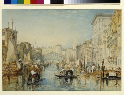 Venedig, Rialto (akvarel over blyant på hvidbog) af Joseph Mallord William Turner