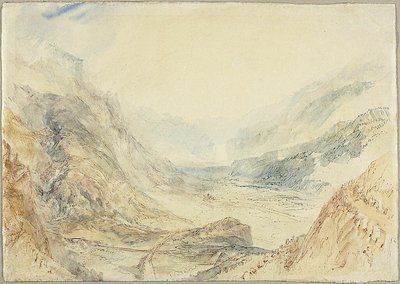Udsigt i Sankt Gotthard-passet, Schweiz af Joseph Mallord William Turner