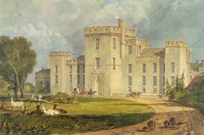 Udsigt over Hampton Court fra nordvest, ca. 1806 (pen & blæk og akvarel over blyant på vævet papir) af Joseph Mallord William Turner