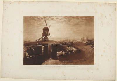 Vindmølle og sluse af Joseph Mallord William Turner