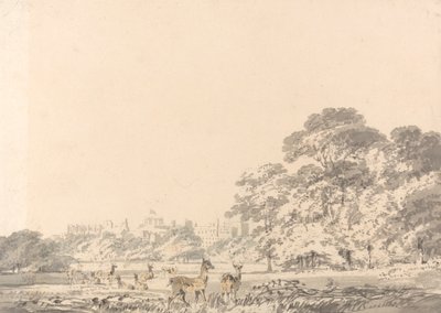 Windsor Castle og Park med hjorte af Joseph Mallord William Turner