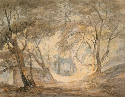 Skovscene med figurer, ca. 1798 (akvarel på papir) af Joseph Mallord William Turner
