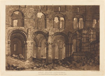 Holy Island Cathedral af Joseph Mallord William Turner and Charles Turner