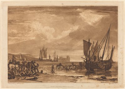 Scene på den franske kyst af Joseph Mallord William Turner and Charles Turner