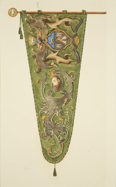 Banner for Merchant Taylors, påskrevet 