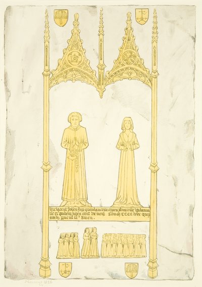 Messing af John og Johanna Jay i St Mary Redcliffe (akvarel på papir) af Joseph Manning