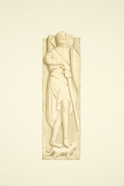 Billede af Robert de Berkeley i St Mary Redcliffe (akvarel på papir) af Joseph Manning